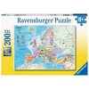 Ravensburger dėlionė „Politinis Europos žemėlapis“, 200 XXL det., nuo 8 m.