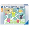 Ravensburger dėlionė „Spalvingos pelėdos“, 500 det.