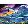 Ravensburger tamsoje šviečianti dėlionė „Delfinai“, 1000 det.