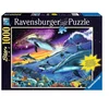 Ravensburger tamsoje šviečianti dėlionė „Delfinai“, 1000 det.