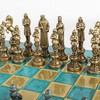 „Renaissance“ metalinių šachmatų rinkinys su 36cm šachmatų lenta Manopoulos