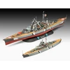 Revell Bismarck mūšinio laivo dovanų rinkinys 1:700 &amp; 1:1200 su dažais