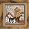 RIOLIS - Create It Yourself - Siuvinėjimo rinkinys „Katės rudeniškame mieste“ 613 (13x13 cm)