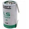 Saft LS33600 3,6V 17000mAh ličio baterija su U litavimo kojelėmis