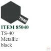 Tamiya TS-40 purškiami dažai – metalinė juoda, 100 ml