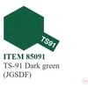 Tamiya TS-91 purškiami dažai, tamsiai žalia Dark Žalias (JGSDF) 100 ml