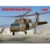 UH-60A Juodas Hawk sraigtasparnio modelis su įgula 1/48 ICM