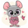 Wizardi Deimantinis paveikslas Cute Mouse WD2476