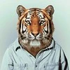 Wizardi Deimantinis paveikslas Mr Tiger WD258 38*38 cm