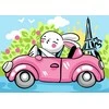 Wizardi Tapybos pagal skaičius rinkinys: Bunny in Paris 16.5x13 cm MINI130