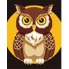 Wizardi Tapybos pagal skaičius rinkinys: Owl 16.5x13 cm MINI015