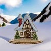 Wonderland Crafts Siuvinėjimo kryželiu rinkinys ant medžio Kalėdų namelis su karoliukais