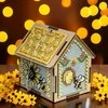 Wonderland Crafts Siuvinėjimo kryželiu rinkinys ant medžio su karoliukais, 6,5×7×5,5 cm