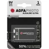 1x Baterija AGFAPHOTO ULTRA 9V 6LR61 ALKALICZNA