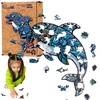 PuzzleOK Medinė dėlionė 84 vnt. - Delfinas