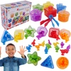 Pronice DUŻY Rinkinys EDUKACYJNY NAUKA LICZENIA KOLORÓW Žaidimas MONTESSORI SORTER KUBKI