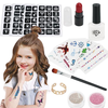 Lean Toys TATUiruočių rinkinys, Blizgančios tatuiruotės, lipdukai, POLIKAS, DOVANA 3 viename