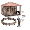 Maksik ProNice SET FARM RANCH ŪKIO NAMAS ŪKININKAS GYVŪNAI ŪKIO TRAKTORIUS