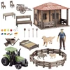 Maksik ProNice SET FARM RANCH ŪKIO NAMAS ŪKININKAS GYVŪNAI ŪKIO TRAKTORIUS