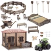 ProNice SET FARM RANCH ŪKIO NAMAS ŪKININKAS GYVŪNAI ŪKIO TRAKTORIUS