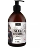 LAQ Sex &amp; Business dovanų rinkinys – dušo želė, kūno šveitiklis ir muilas