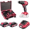 Akumuliatorinis suktuvas-gręžtuvas su kalimu WORCRAFT 20V LI-ION, 2x2.0Ah