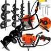 Dviejų asmenų benzininis žemės grąžtas Demon M84001, su trim grąžtais