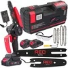 Grandininis pjūklas Red Technic Raudona Technic Akumuliatorinis grandininis mini pjūklas Raudona Technic RTMPA0064