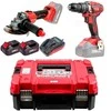 Worcraft Suktuvo ir kampinio šlifuoklio rinkinys 20V LI-ION (XCUBE dėžė)