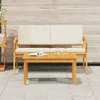 Lauko baldų komplektas Bistro komplektas su pagalve 2 pcs Natūralus aliejus