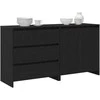 Kabalas su stalčių 2 pcs Juoda 70 x 41 x 75 cm Apdirbta mediena