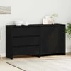 Kabalas su stalčių 2 pcs Juoda 70 x 41 x 75 cm Apdirbta mediena