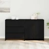 Kabalas su stalčių 2 pcs Juoda 70 x 41 x 75 cm Apdirbta mediena