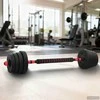 2-in-1 hantelių ir štangos rinkinys 30 kg Juoda ir raudona