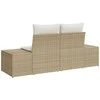 Sodo sofa su pagalve Smėlio 184 x 62 x 69 cm poliratanas