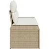 Sodo sofa su pagalve Smėlio 184 x 62 x 69 cm poliratanas