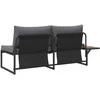 Sodo sofa su pagalve Antracitas 200,5 x 70 x 85,5 cm Plienas