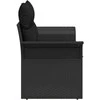 Sodo sofa su pagalve Juoda 141 x 62 x 69cm poliratanas