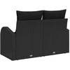 Sodo sofa su pagalve Juoda 124 x 62 x 69cm poliratanas