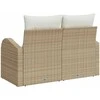 Sodo sofa su pagalve Smėlio 124 x 62 x 69cm poliratanas