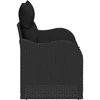 Sodo sofa su pagalve Juoda 121 x 62 x 69cm poliratanas