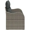 Sodo sofa su pagalve Pilka 121 x 62 x 69cm poliratanas