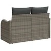 Sodo sofa su pagalve Pilka 121 x 62 x 69cm poliratanas