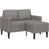 2-vietė sofa su kėdute L formos taupe 125 cm audiniu