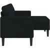 2-vietė sofa su L formos juodu 125 cm audiniu