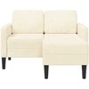 2-vietė sofa su L-formos kreminės kėdutės 125 cm patalyne