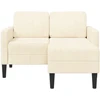 2-vietė sofa su L-formos kreminės kėdutės 125 cm patalyne
