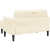 2-vietė sofa su L-formos kreminės kėdutės 125 cm patalyne