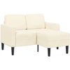 2-vietė sofa su L-formos kreminės kėdutės 125 cm patalyne