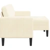 2-vietė sofa su L-formos kreminės kėdutės 125 cm patalyne